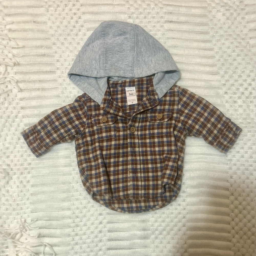 Carter's Brown and Blue Sweatshirt Hoodie